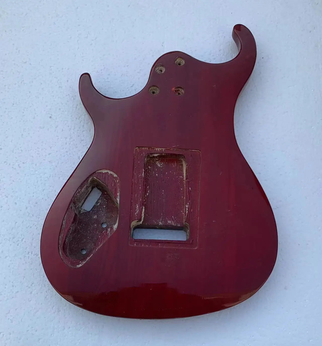 Red Basswood Electric Guitar Body DIY