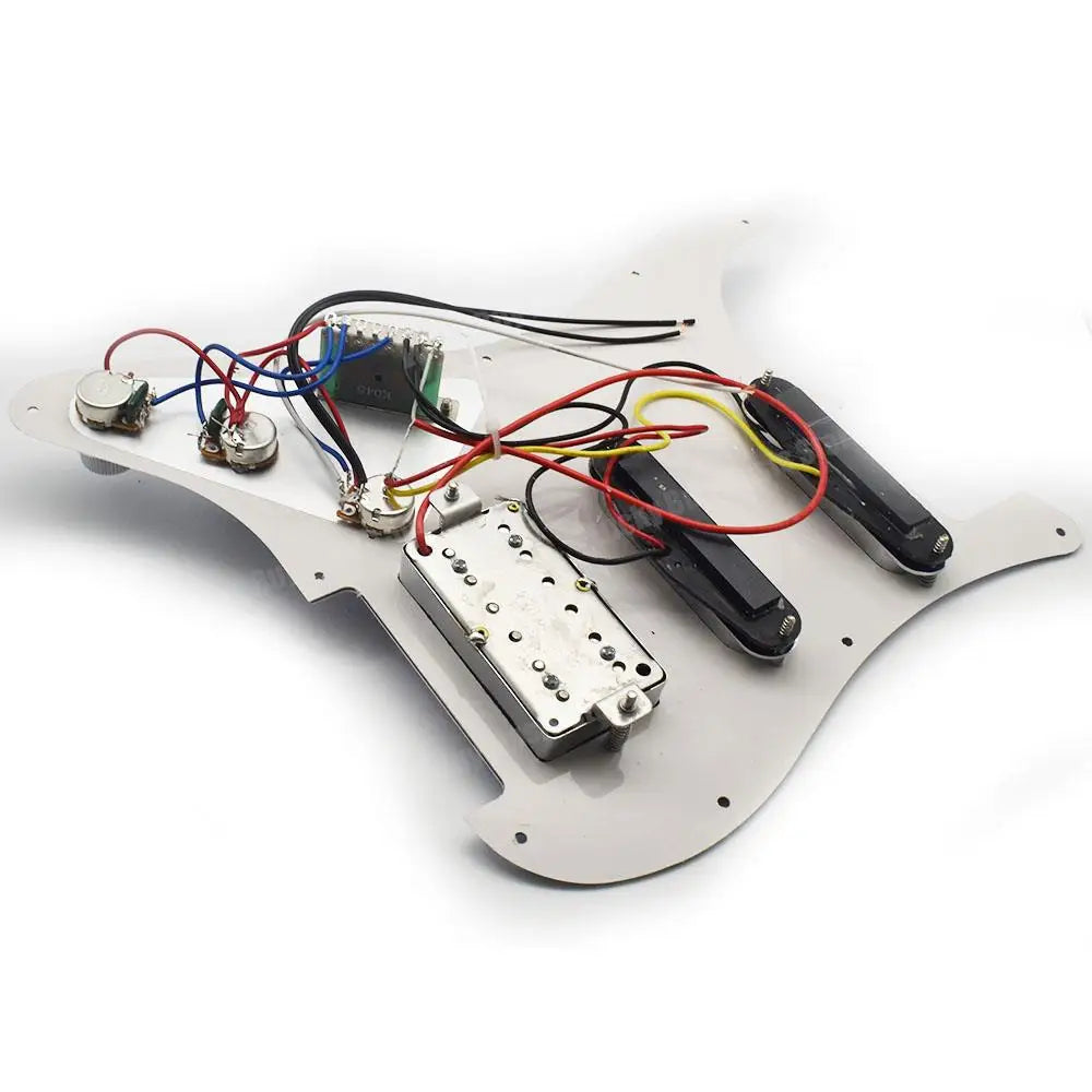 SSH White Loaded Prewired Guitar Pickguard with Multi Switches Wiring Tones For Fender Stratocaster Strat