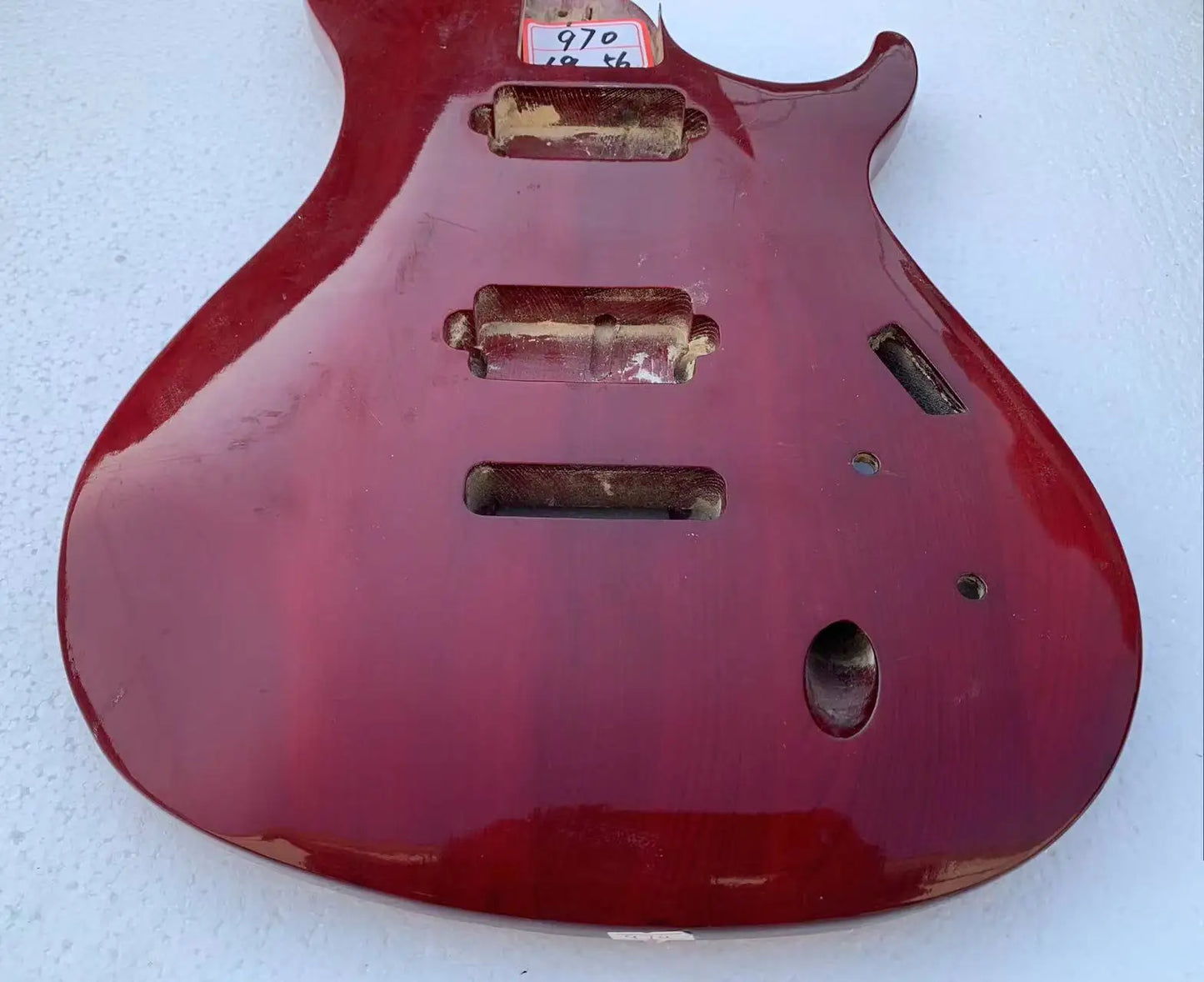 Red Basswood Electric Guitar Body DIY