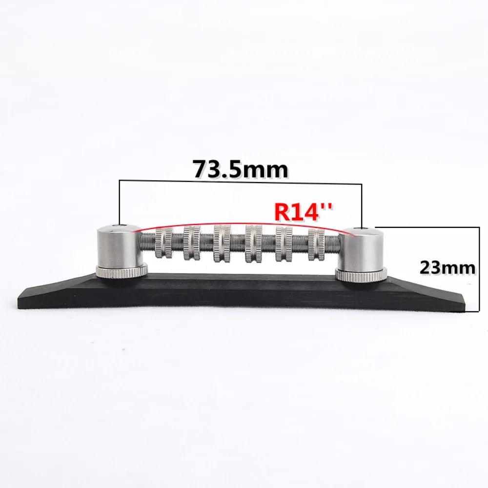 Ebony Wood Jazz Guitar Roller Adjustable Bridge