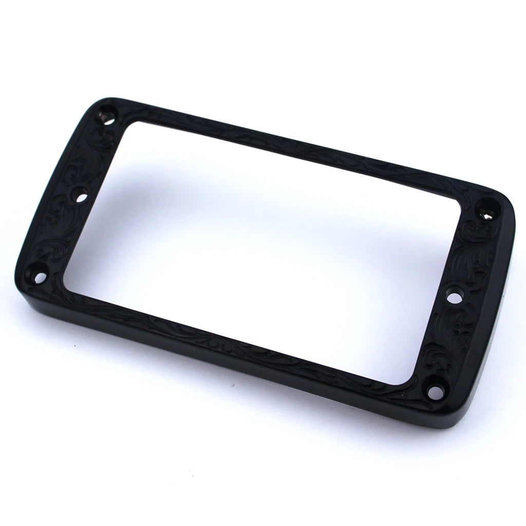 Curved Bottom Metal Guitar Humbucker Pickup Mounting Ring Set - Bridge and Neck Pickups Cover Frames For Epiphone/Gibson Les Paul LP