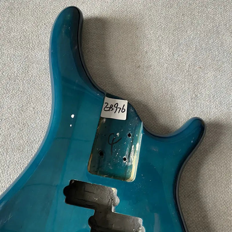 Glossy Blue Bass Guitar Basswood Body DIY Project