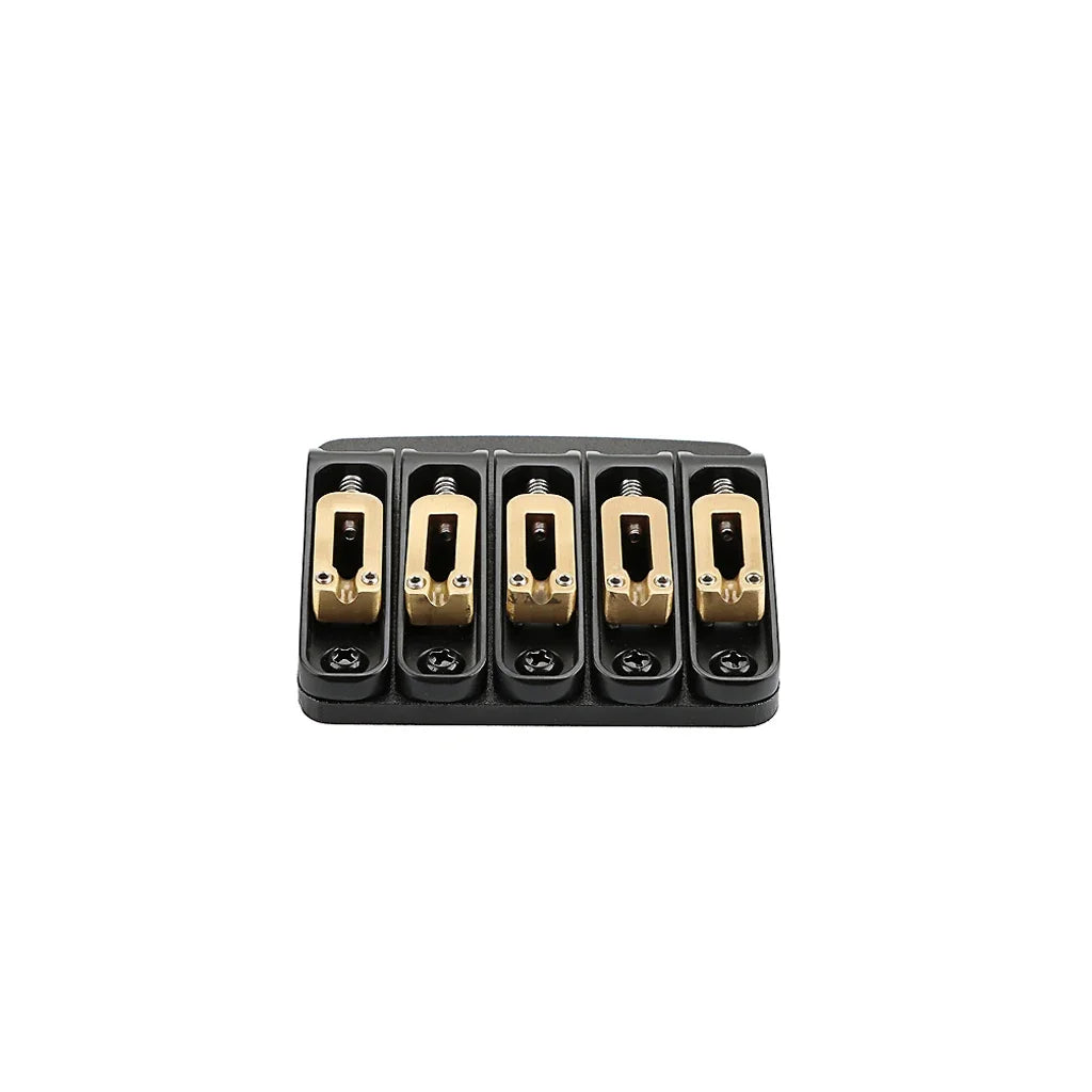 5 String Bass Bridge with Copper Saddles