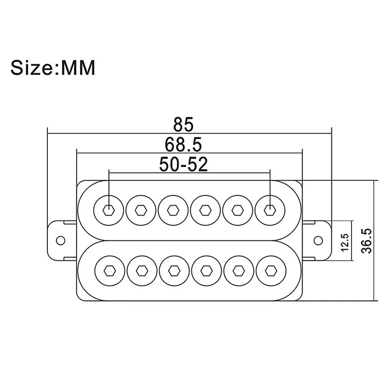 Neck and Bridge Guitar Large Pole Humbucker Pickups For Dean,Jackson,Washburn,Ibanez,Fender,ESP LTD