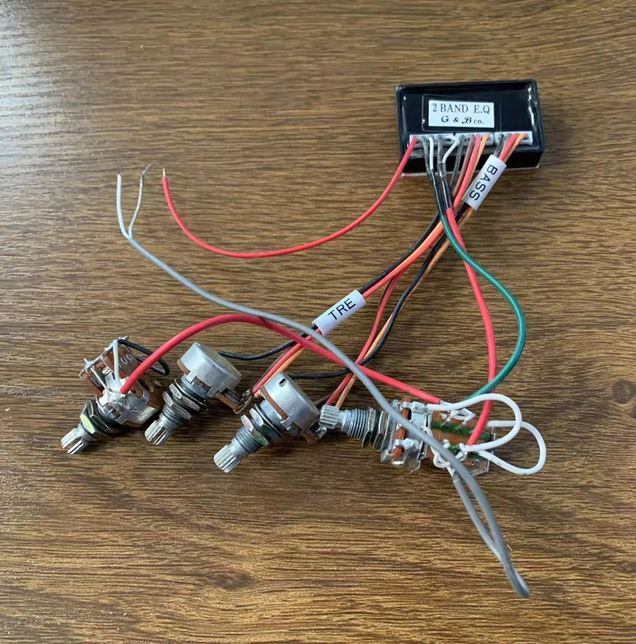 2 Band Active Bass Guitar EQ Equalizer Preamp Circuit Pickup