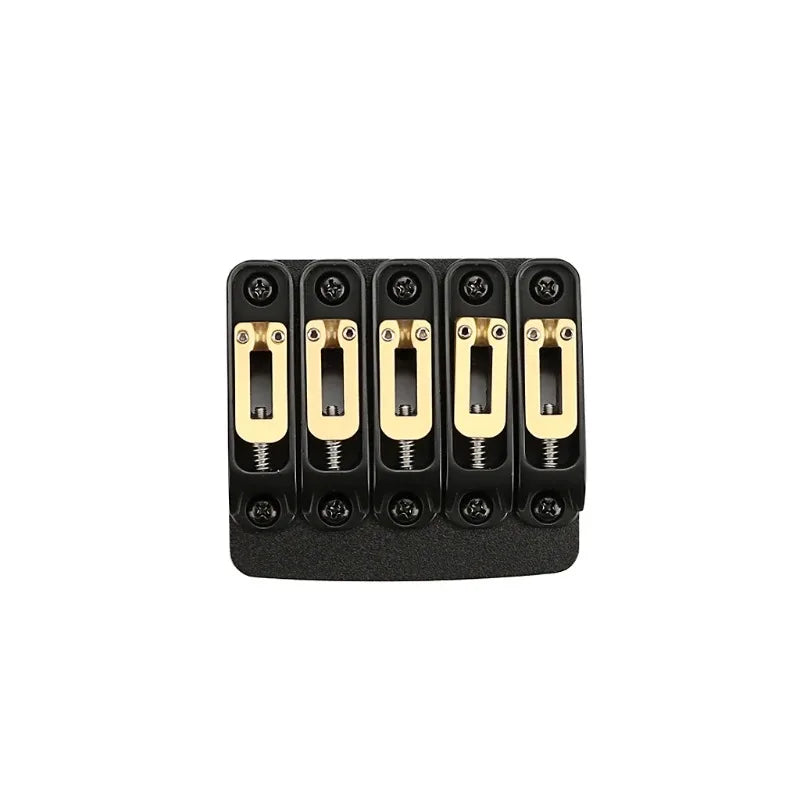 5 String Bass Bridge with Copper Saddles