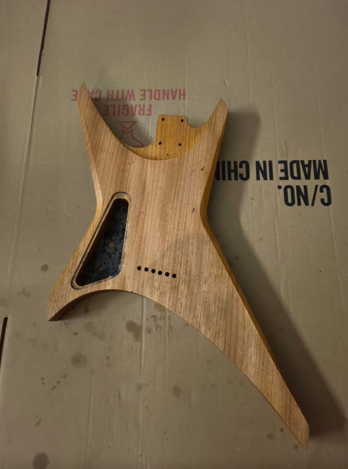 HH Mahogany Wood Guitar Body, String Through Fit Warrior DIY Project