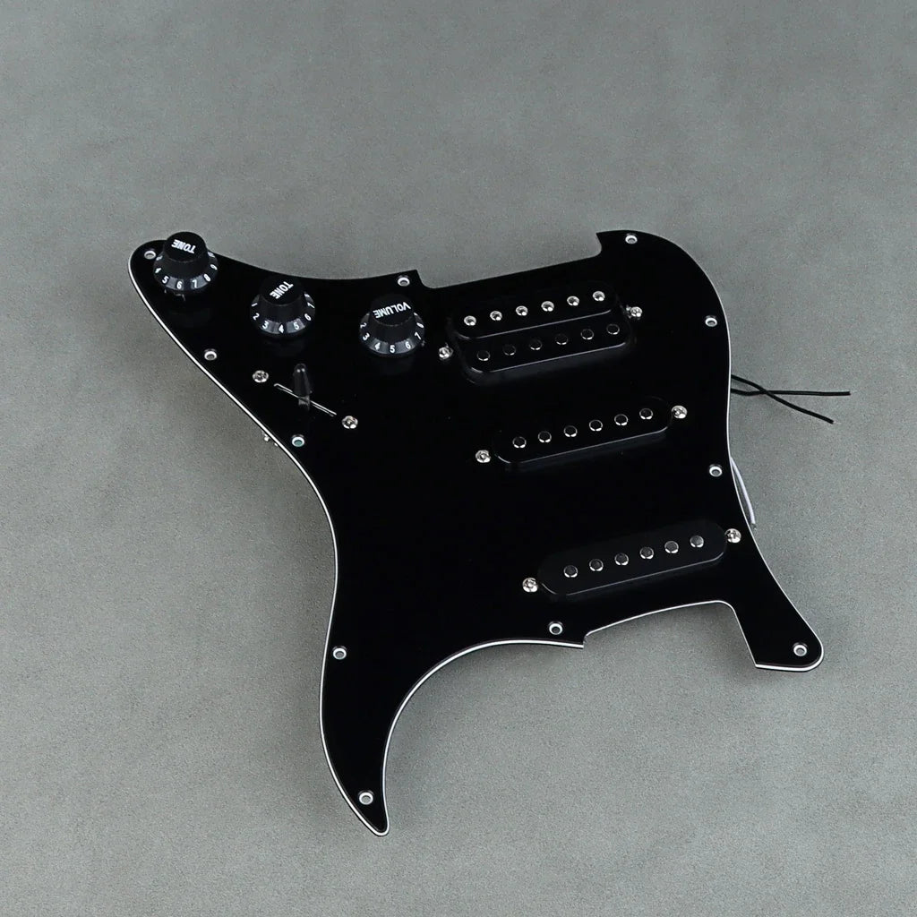 SSH Black Guitar Loaded Prewired Pickguard For Fender Stratocaster Strat