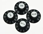 4pcs Black Witch Hat Volume Tone Control Knobs Fit Epiphone,Fender,Peavey,Burny