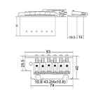 Wilkinson WOV06 2 rear point double swing guitar tremolo system bridge