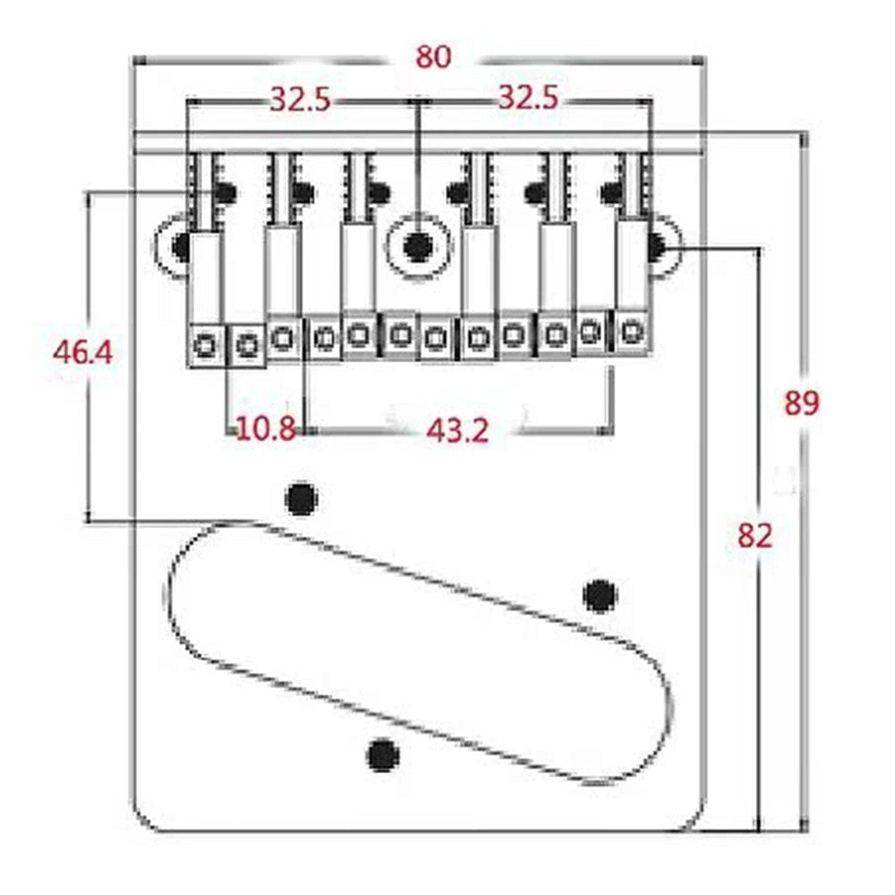 Chrome Top Load Guitar Ashtray Fixed Bridge Fit Telecaster Tele