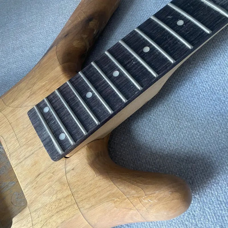 Maple Wood 4 String Electric Bass Neck, Mahogany Body DIY Project