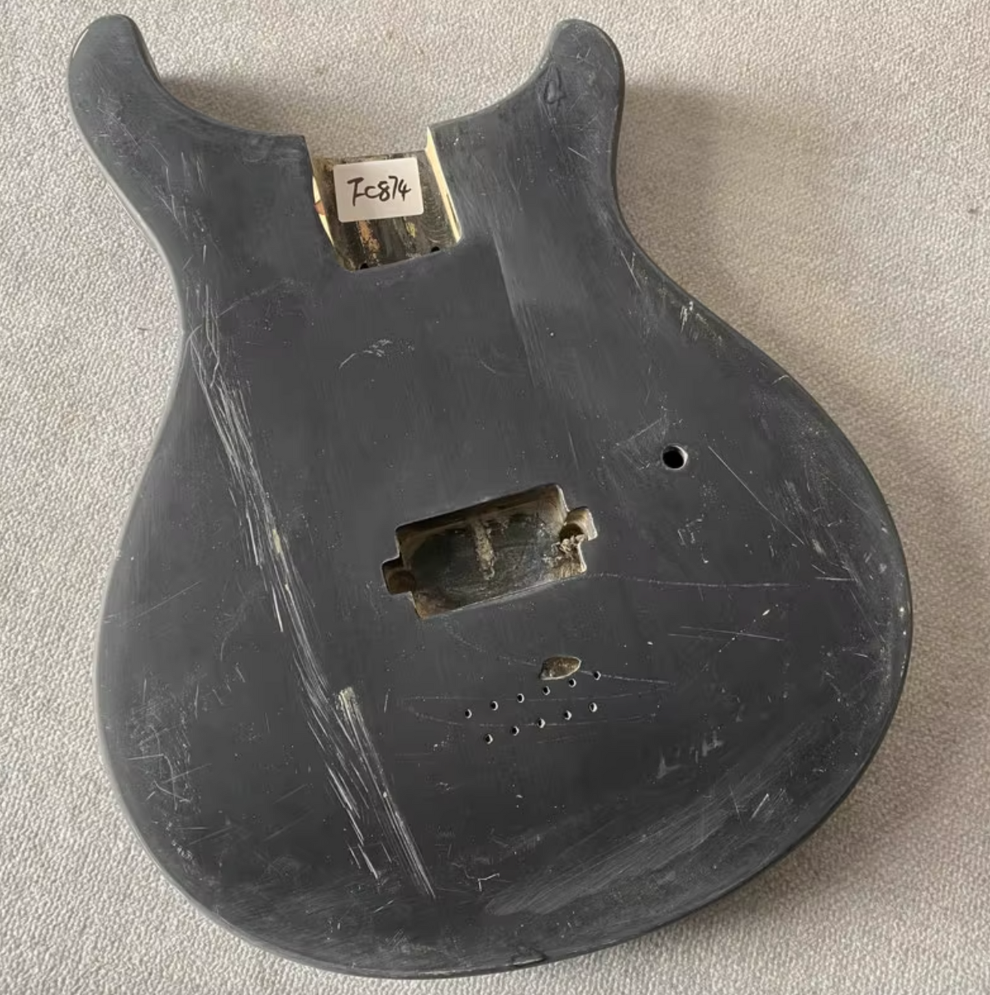 Black Double Cutaway Guitar Solid Basswood Body DIY Project
