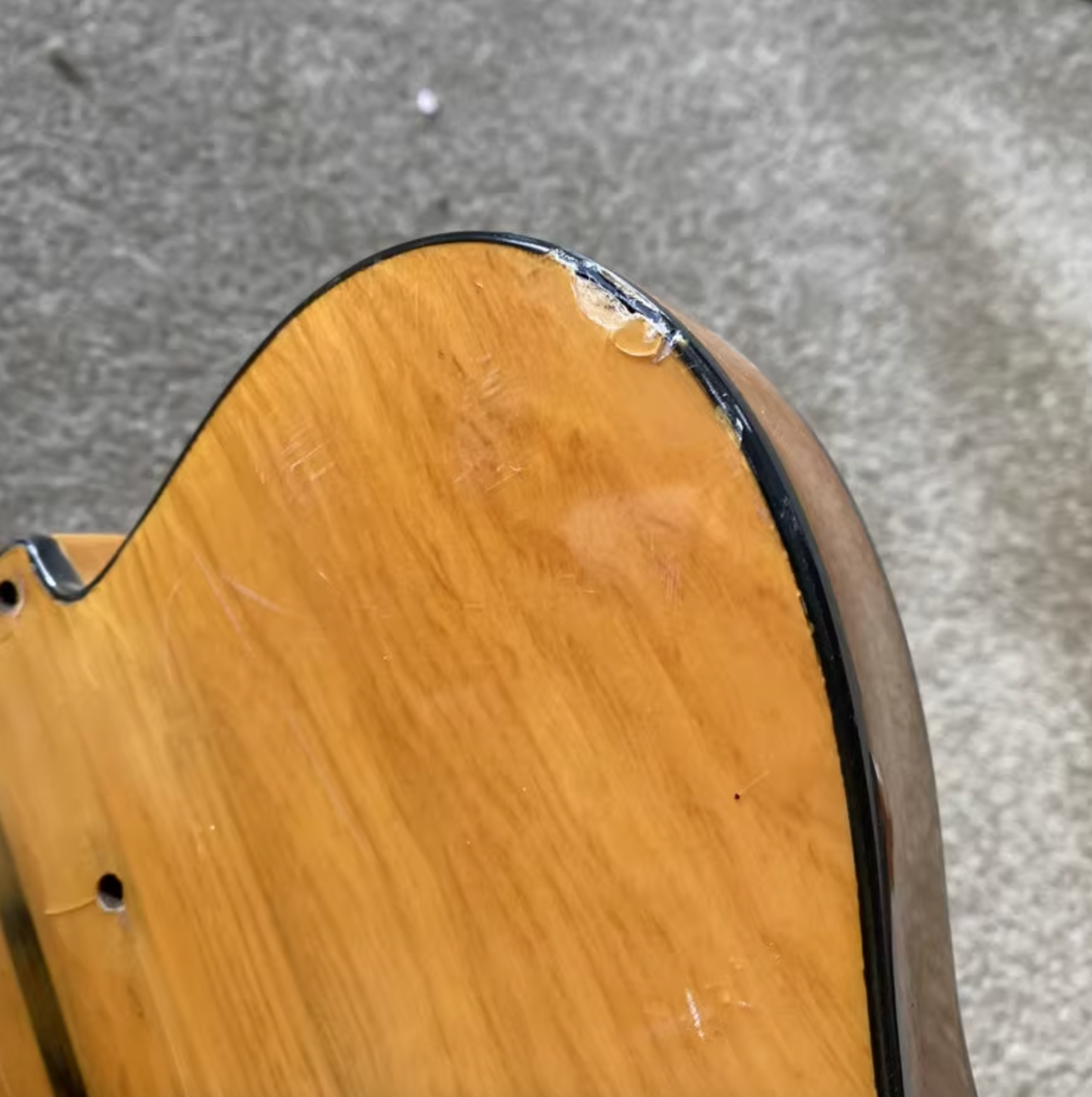 Ash Wood Guitar Single Cut Body with Tiger Maple Top Fit Telecaster Tele