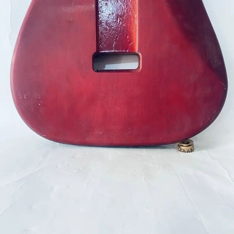 Red Burst Tiger Maple Top Guitar Ash Wood Body Fit Strat Stratocaster