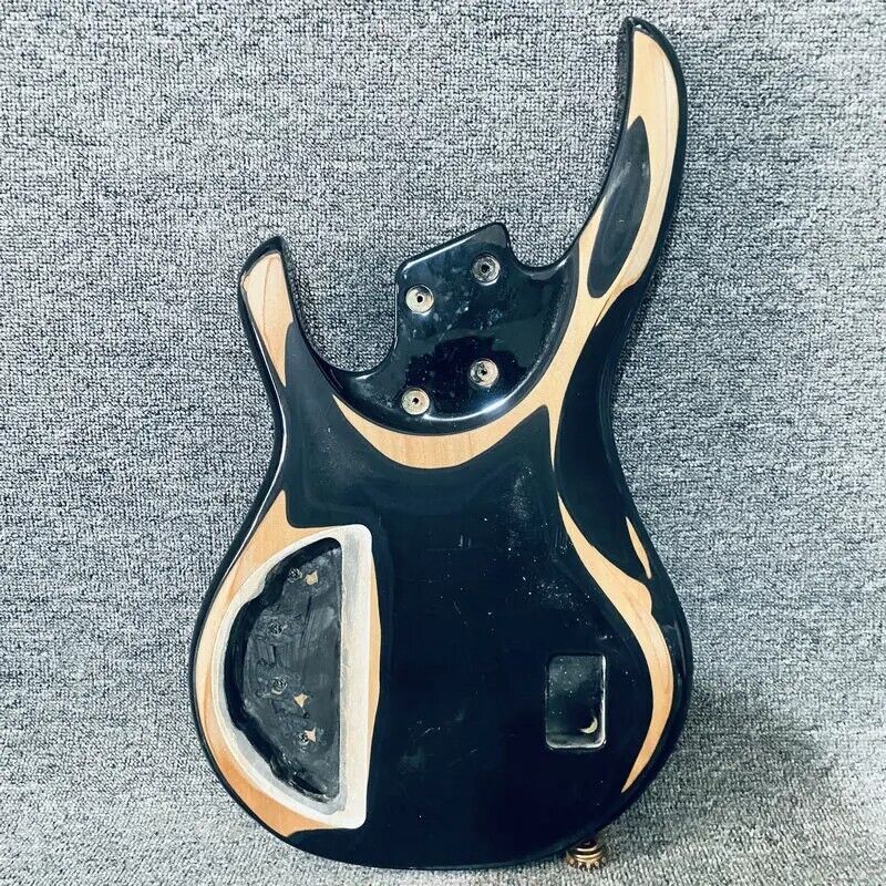Black Basswood 5/6 String Electric Bass Body DIY Project