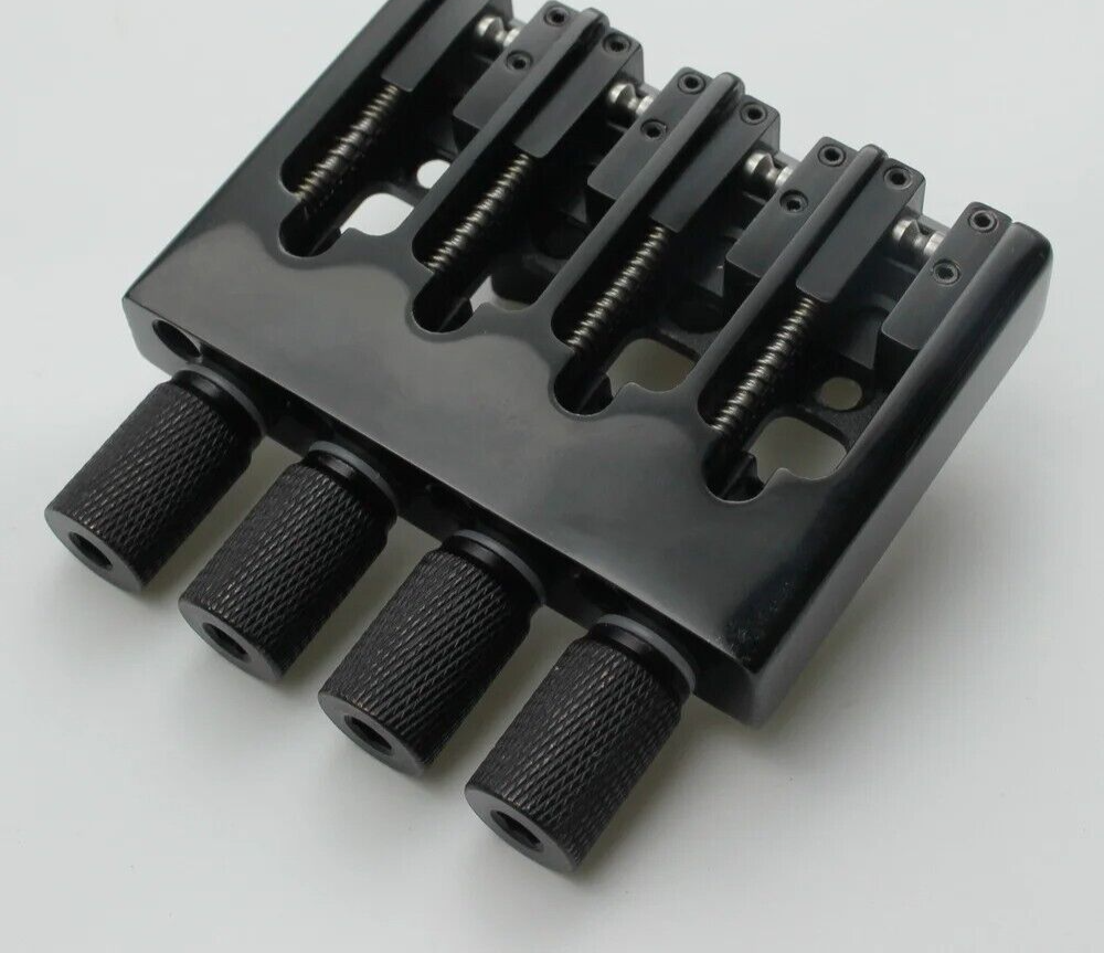 4 String Headless Bass Guitar Bridge with Adjustable String Spacing