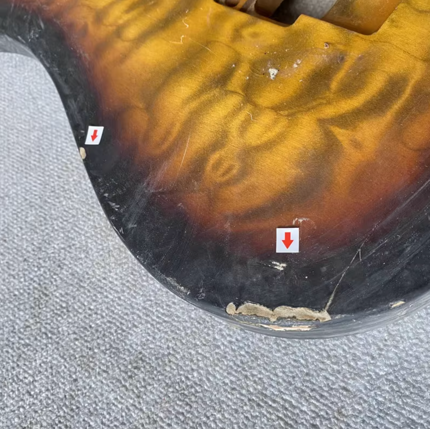HSS Tobacco Burst Alder Wood Guitar Body Quilted Maple Top DIY Project