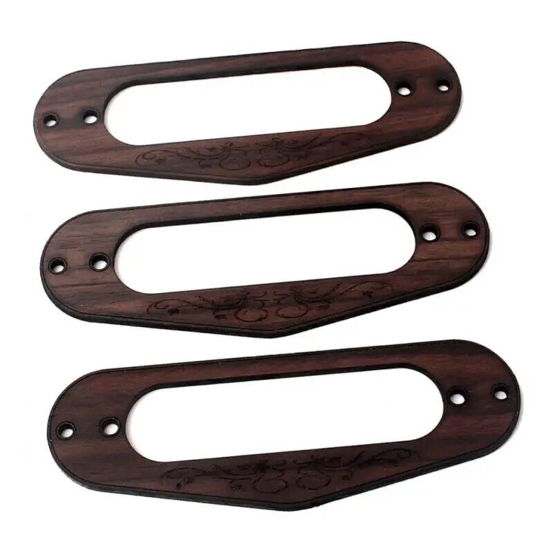 Rosewood Guitar Single Coil Pickups Rings Fit Fender Stratocaster ST