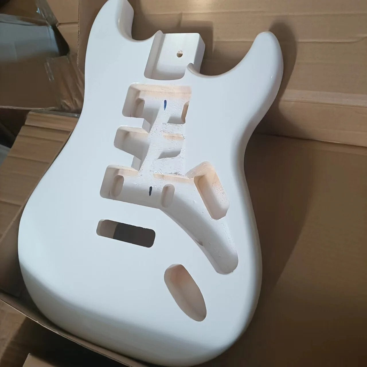 White Poplar Wood HSH Guitar Solid Body Fit Stratocaster Strat