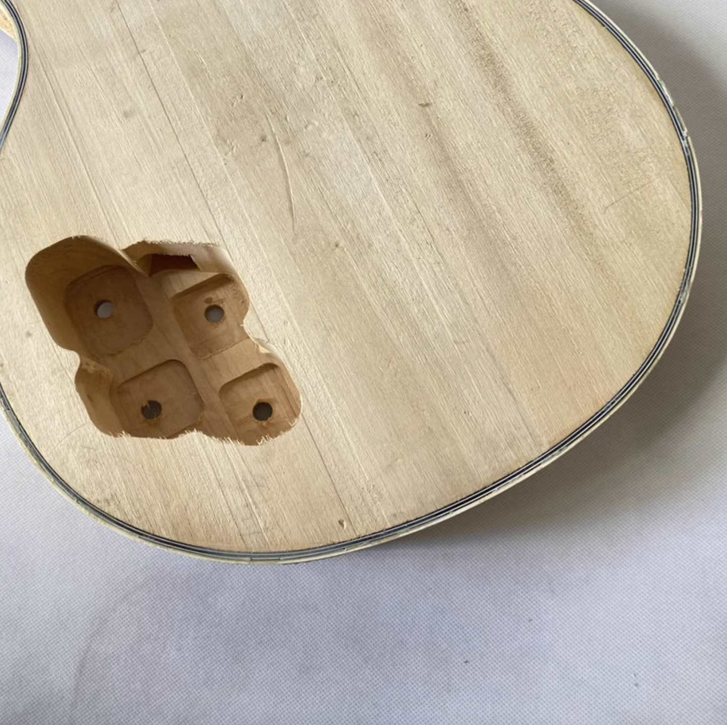 Veneer Maple Top Unfinished Guitar Basswood Body Fit LP Les Paul DIY Project