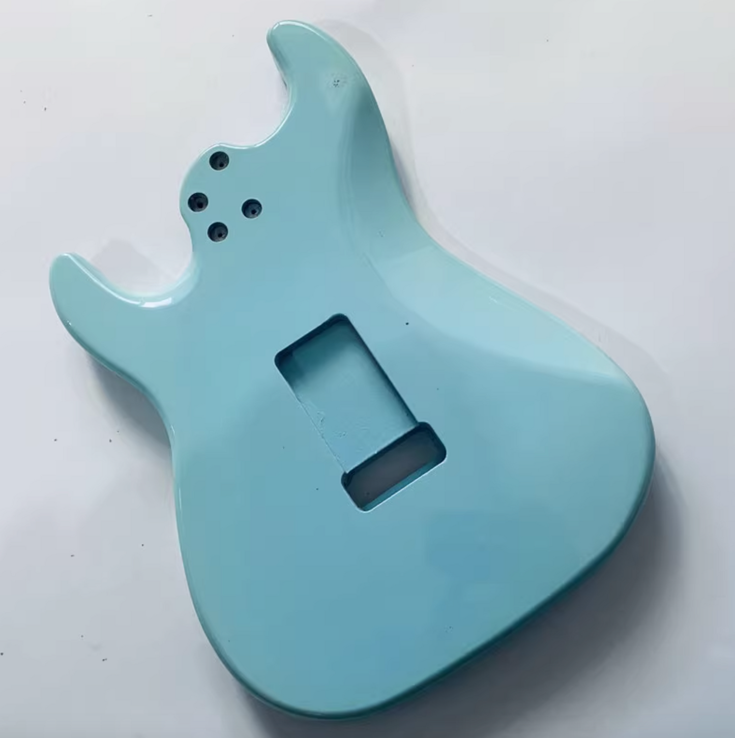 Light Blue Basswood Guitar Body Double Cutaway Fit Stratocaster Strat