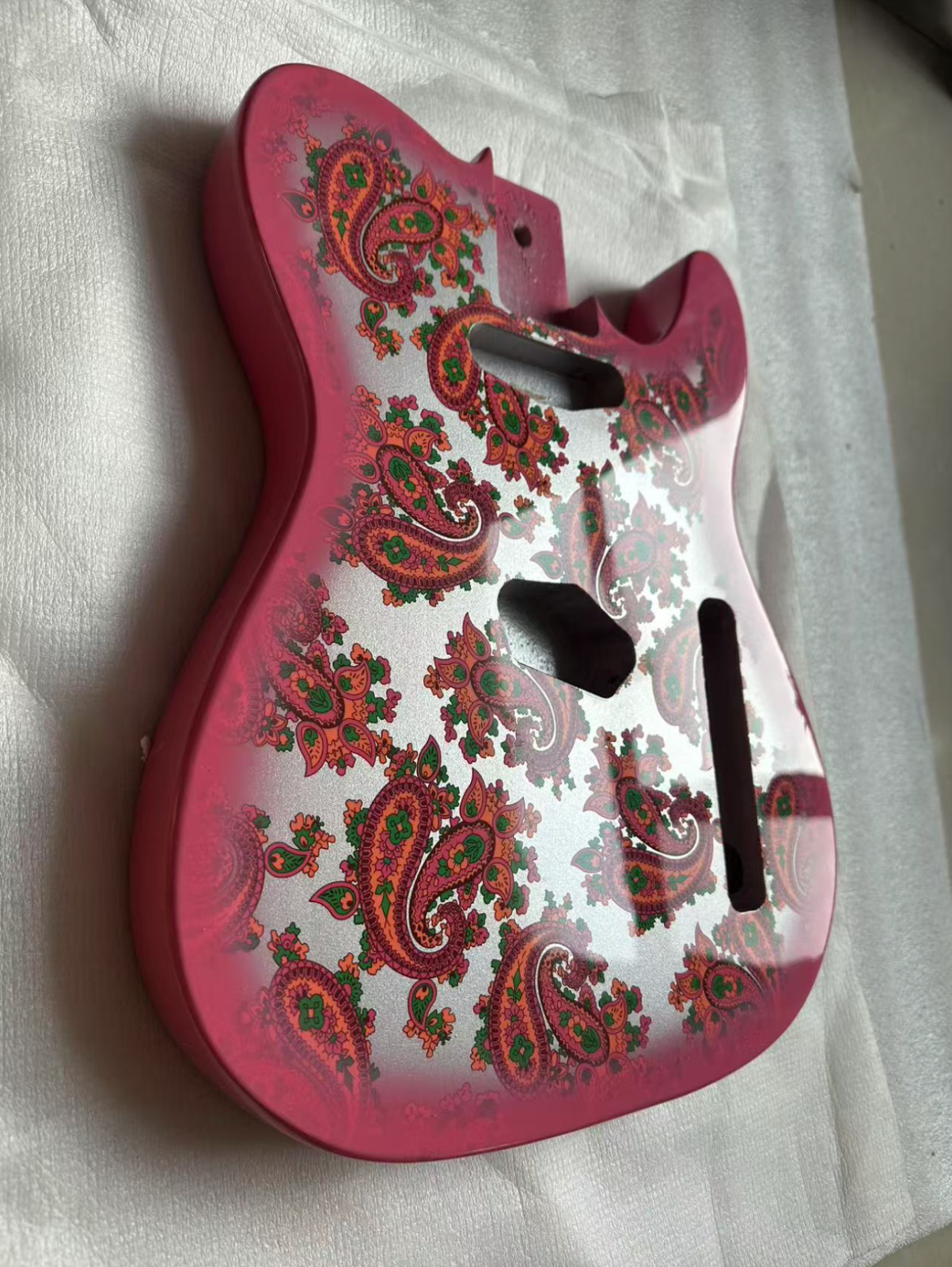 Pink Amoeba Guitar Mahogany Wood Body For Telecaster Tele