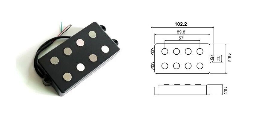 Alnico 5 Electric 4 String Bass Pickup For MusicMan Bass