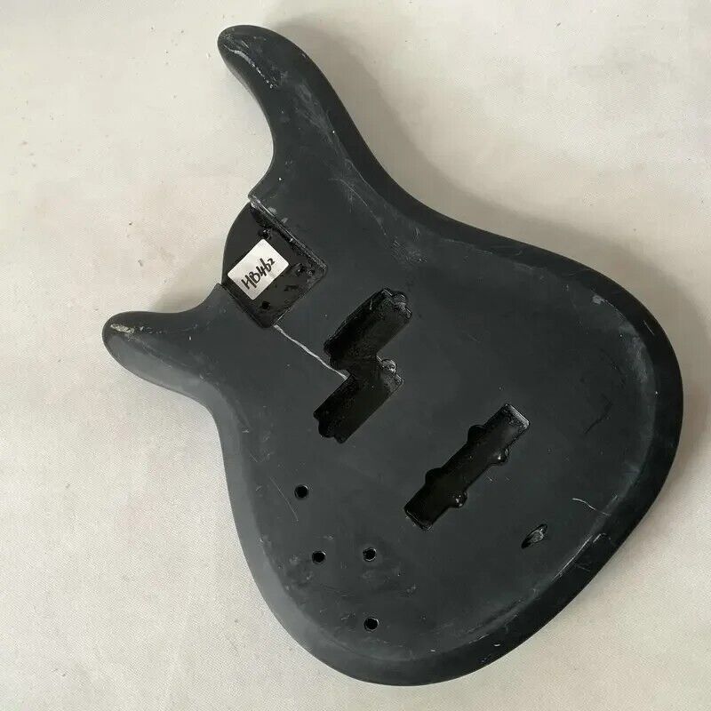 Black Left Handed Basswood Bass Guitar Body DIY Project