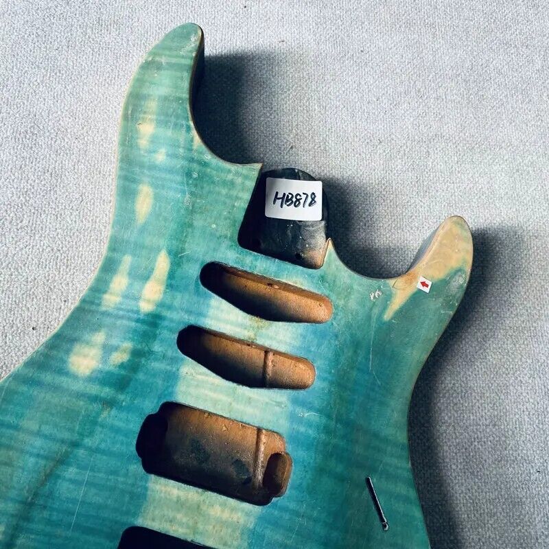 HSS Tiger Maple Top Guitar Okoume Wood Body DIY Project