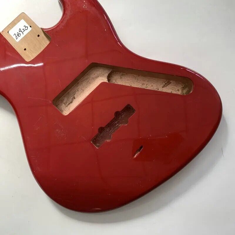 Red Okoume Wood 4 String Electric Bass Body Fit Jazz Bass