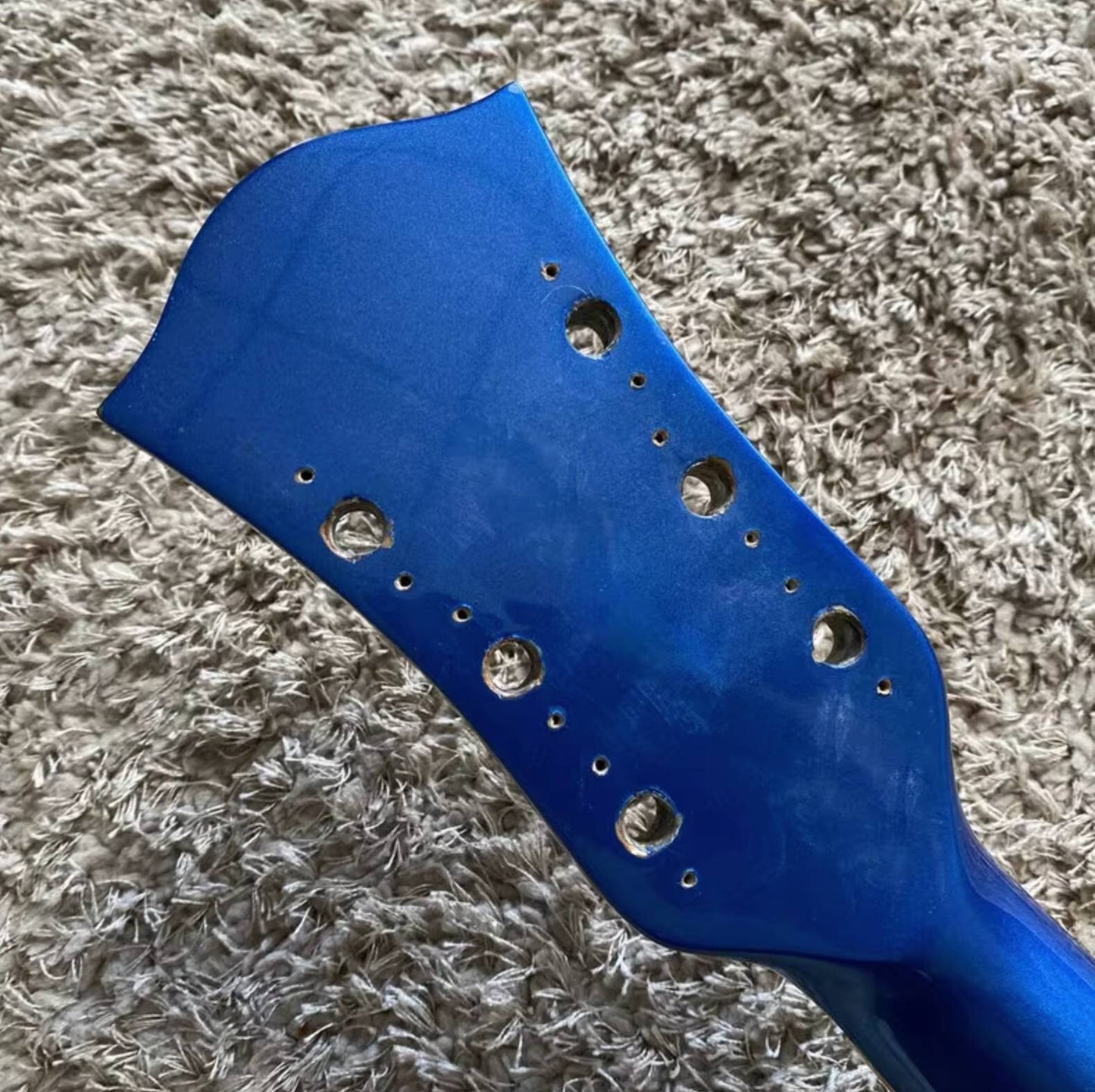 Metallic Blue Semi Hollow Jazz Guitar Body, Maple Neck, Rosewood Fingerboard