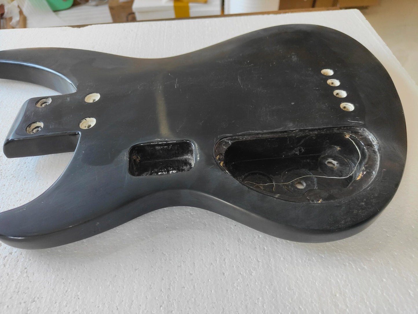 Black Basswood 4 String Electric Bass Body DIY Project