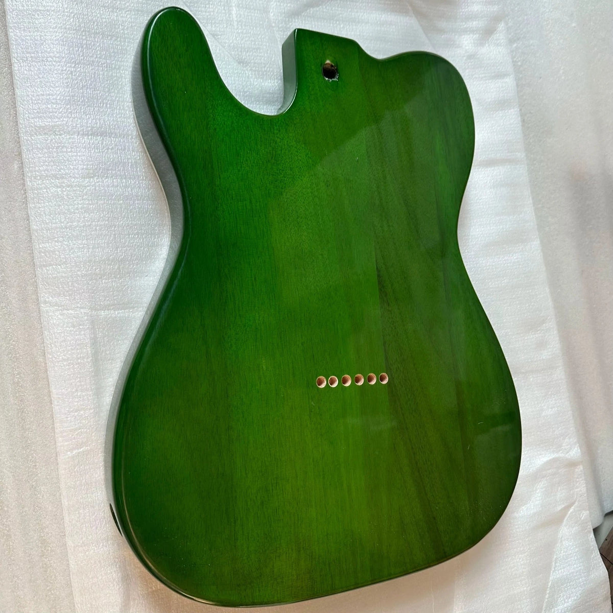 Green Burst Flame Maple Guitar Mahogany Wood Body Fit TL DIY Project