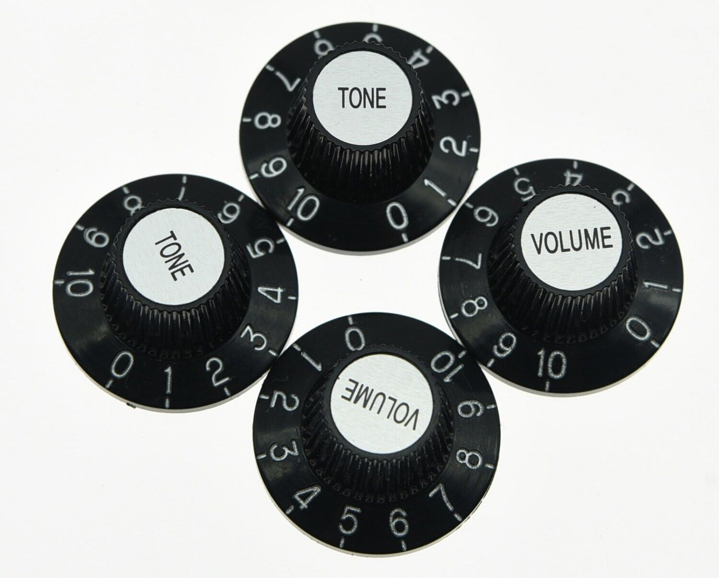 4pcs Black Witch Hat Volume Tone Control Knobs Fit Epiphone,Fender,Peavey,Burny