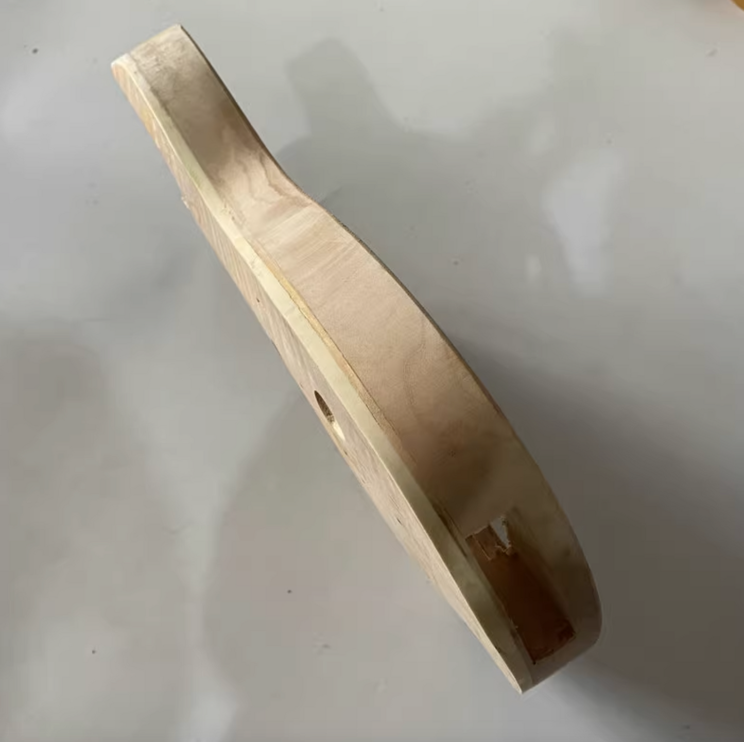 Basswood Guitar HH Body with Veneer Tiger Maple Top DIY Project