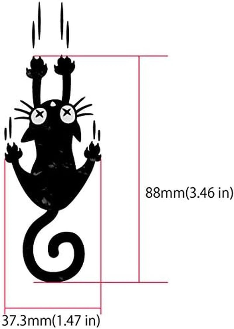 Black Pearl Sliding Cat Guitar and Bass Body Inlay Sticker