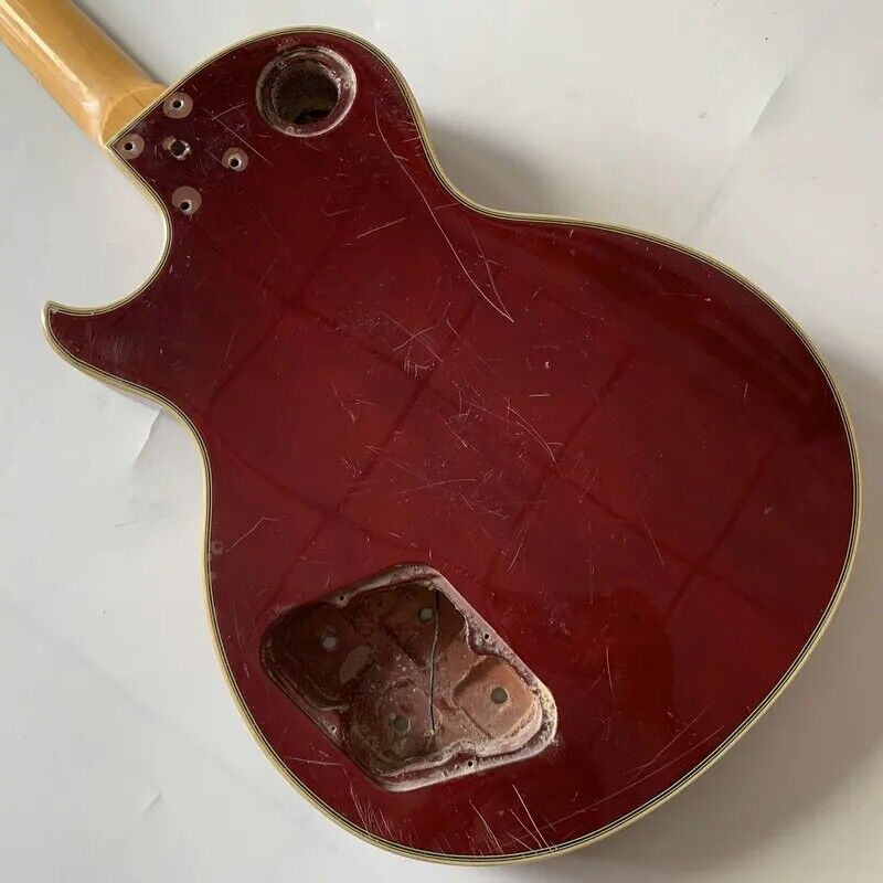Red DIY Project Guitar Mahogany Body with Maple Neck, Rosewood Fingerboard