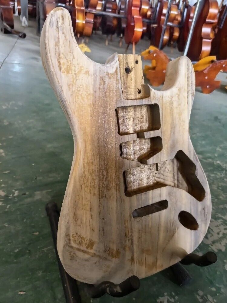 Poplar Wood DIY Project Guitar HSH Body Fit Stratocaster Strat