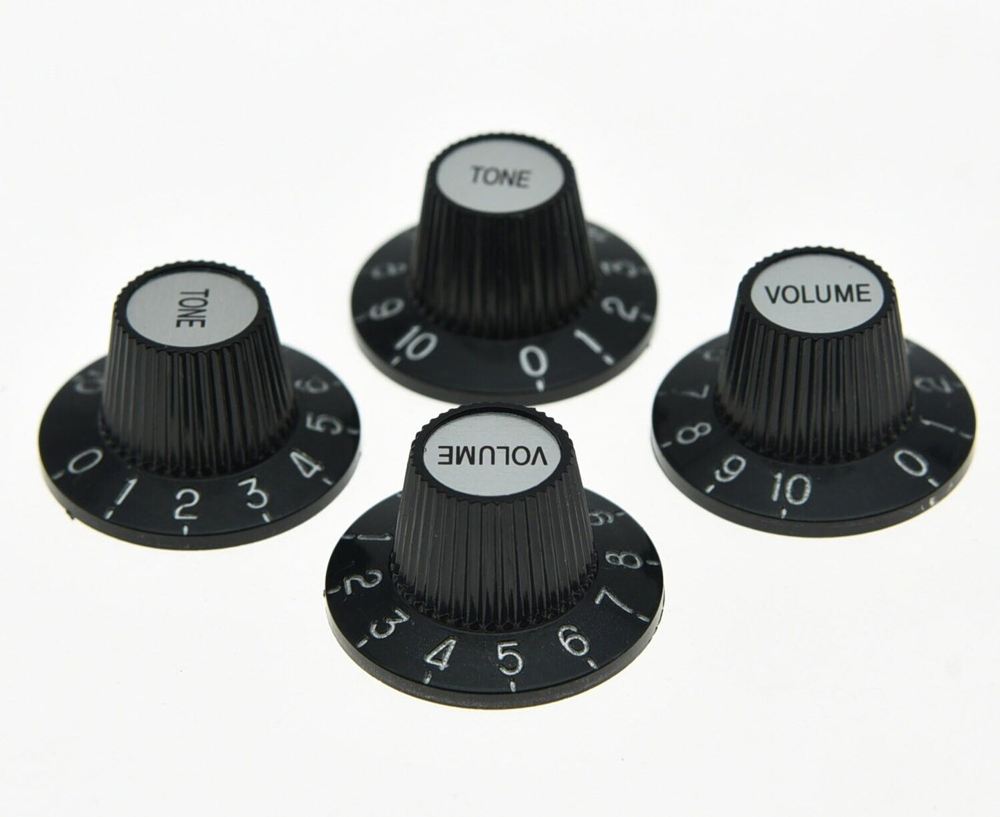 4pcs Black Witch Hat Volume Tone Control Knobs Fit Epiphone,Fender,Peavey,Burny