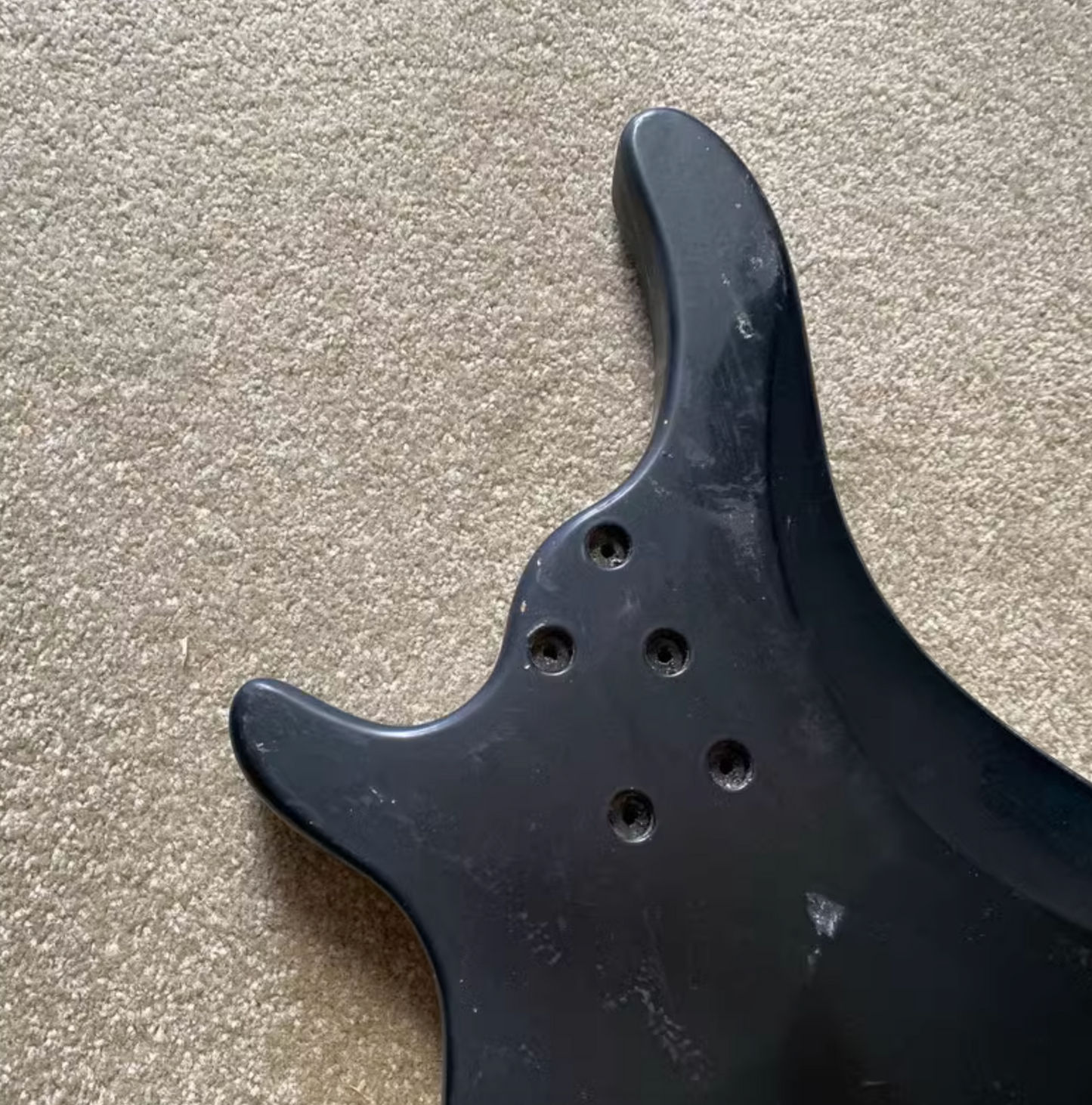 Black Harley Benton 4 String Bass Basswood Body DIY Project