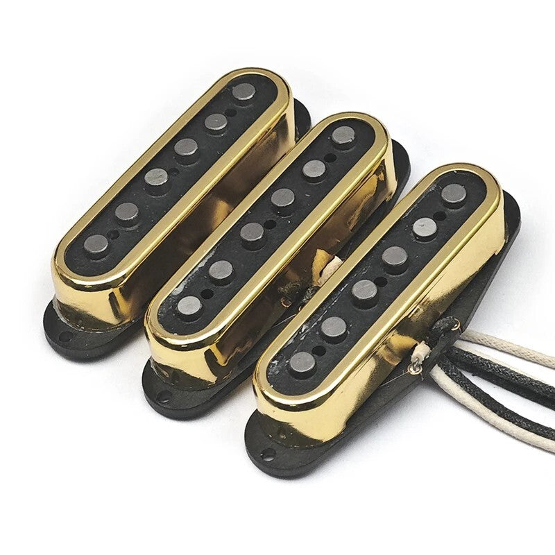 Gold Alnico 5 Guitar Single Coil Pickups Fit Stratocaster Strat