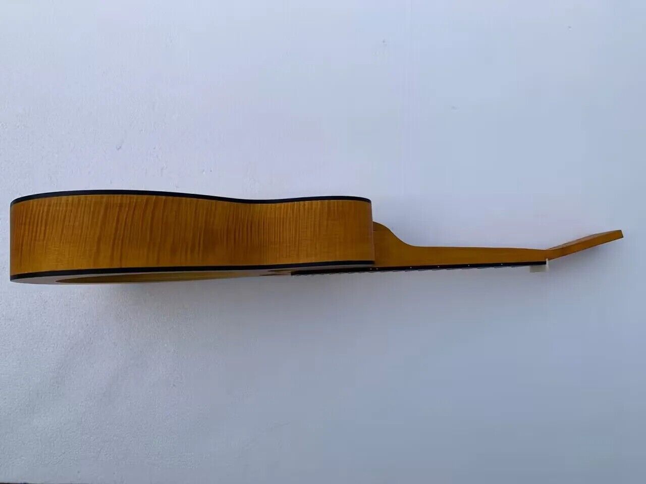DIY Project Tiger Maple Top Dobro Resonator Guitar Body, Rosewood Fretboard Neck