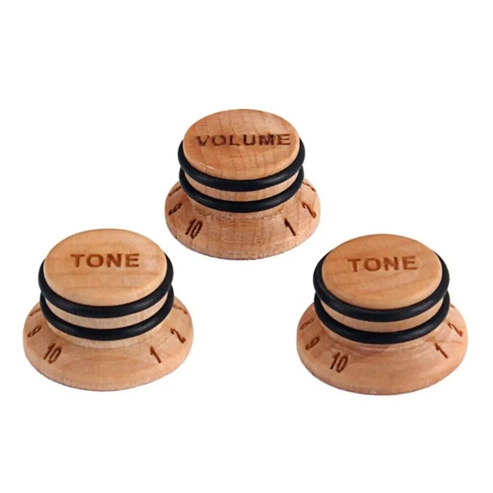 Maple Wood Guitar Tone And Volume Control Knobs Fit Fender Stratocaster ST