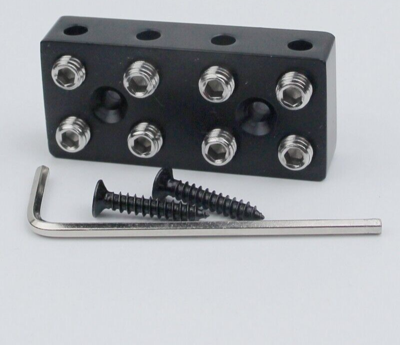 Black Metal 4 String Headless Bass String Lock