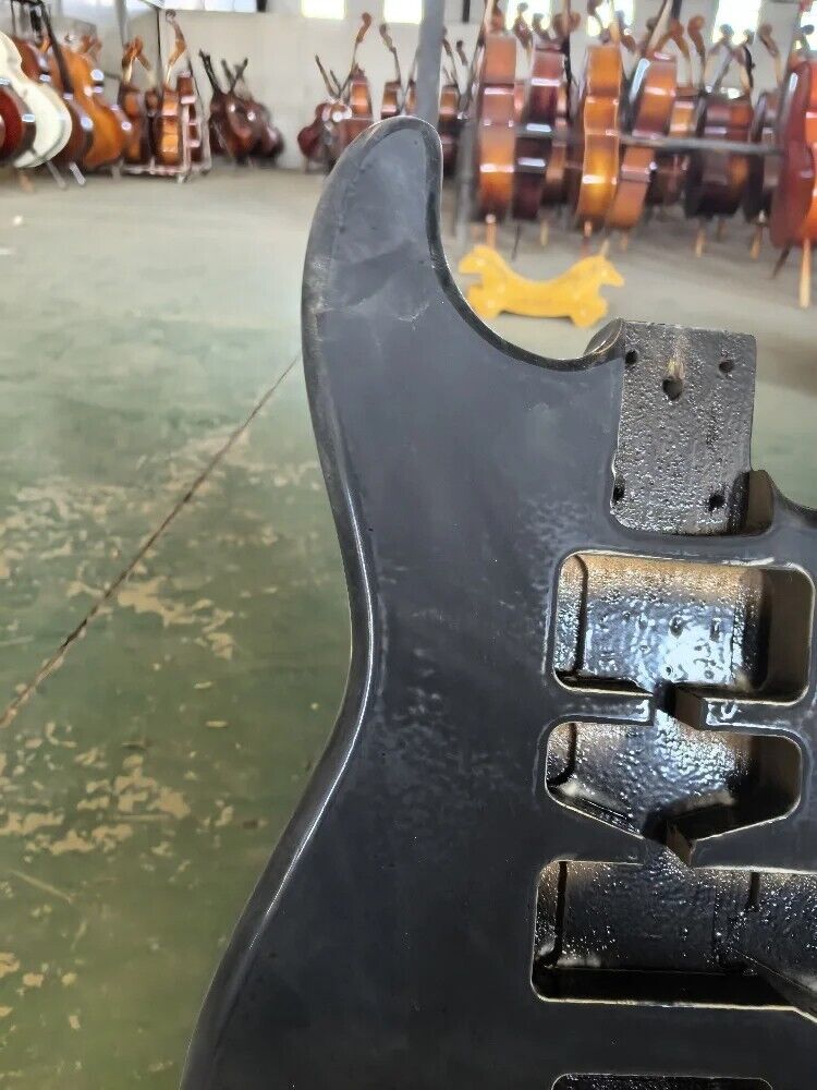 Black Poplar Wood Guitar Body HSH DIY Project Fit Strat Stratocaster