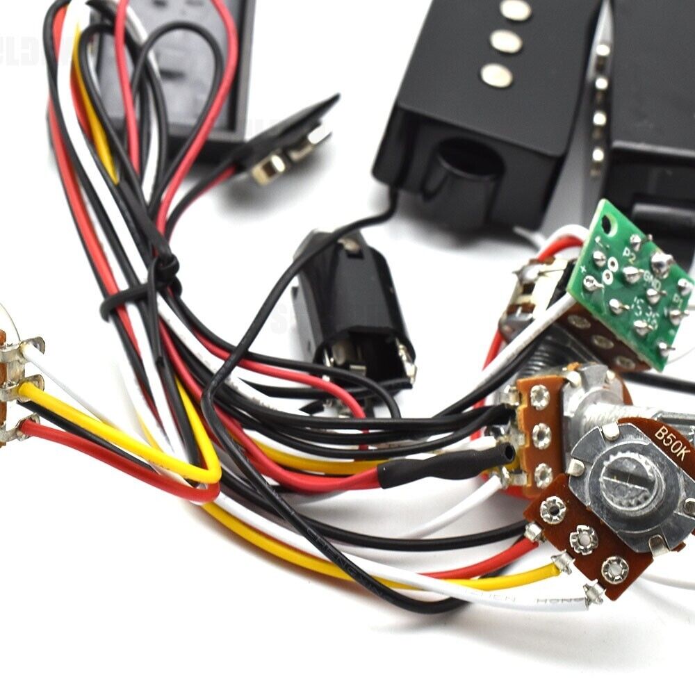 1 Set 4 String Bass Guitar Pickup with Wiring Harness For Precision P Bass