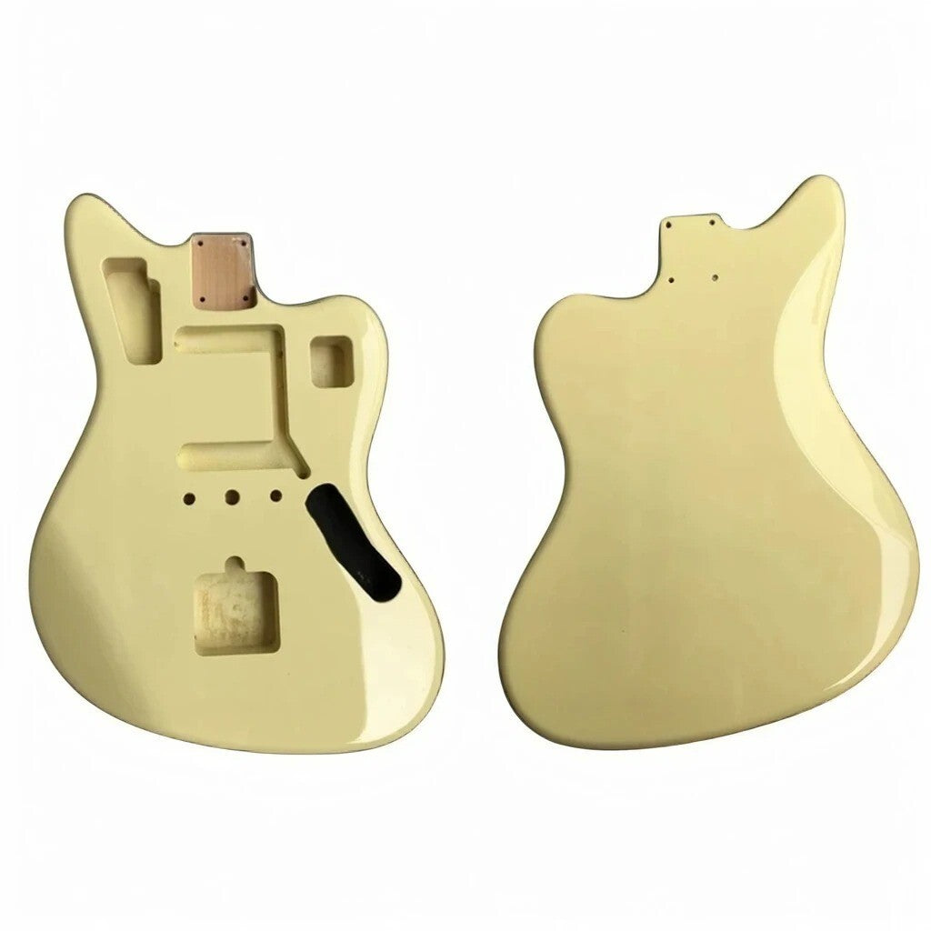 Cream Guitar Alder Wood Body DIY Project Fit Jaguar Guitars