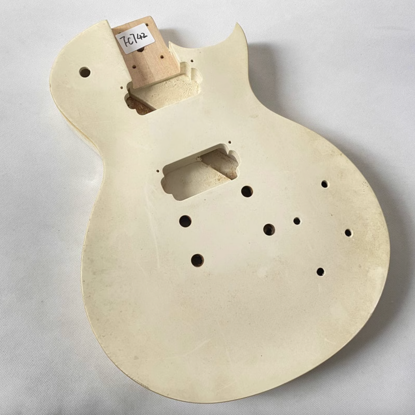 White Single Cut Guitar Basswood Body Fit LP Les Paul