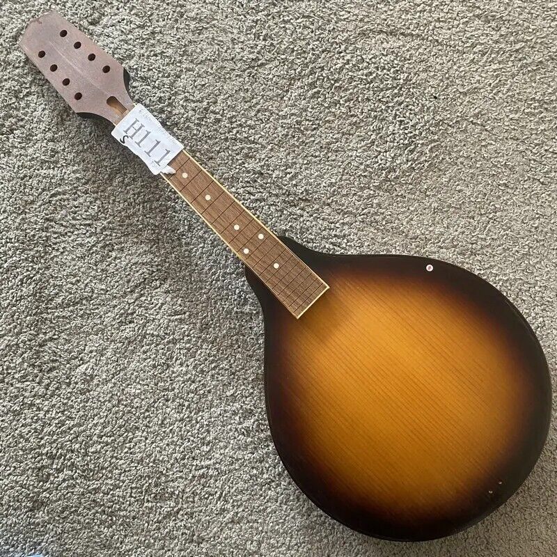 Spruce Wood Top 8 String Mandolin Body with Neck, Rosewood Fingerboard
